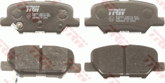 TRW GDB3583 - Set placute frana,frana disc parts5.com