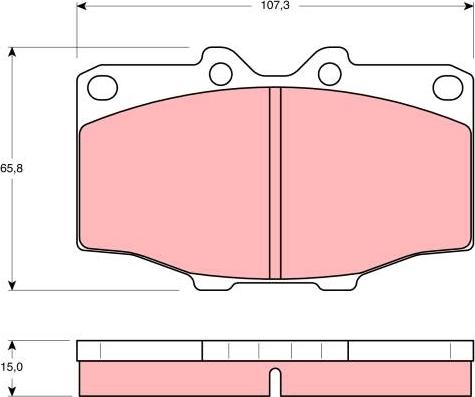 TRW GDB352 - Fékbetétkészlet, tárcsafék parts5.com