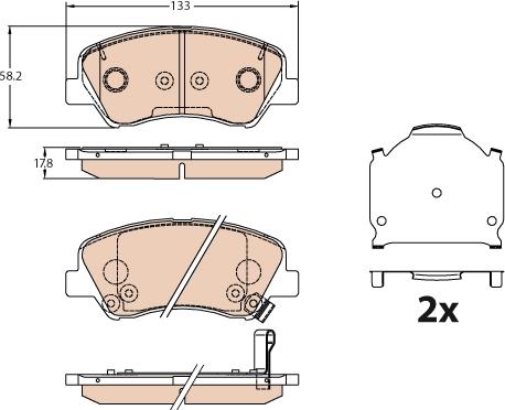 TRW GDB3630 - Fékbetétkészlet, tárcsafék parts5.com