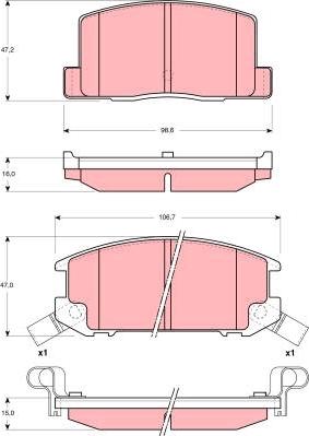 TRW GDB3058 - Fékbetétkészlet, tárcsafék parts5.com