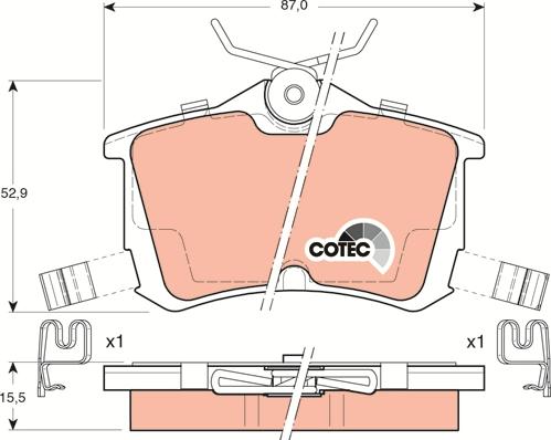 TRW GDB3190 - Kit de plaquettes de frein, frein à disque parts5.com