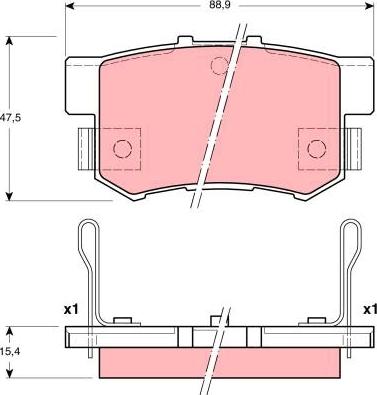 TRW GDB3191 - Komplet pločica, disk-kočnica parts5.com