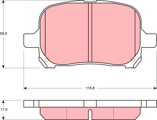 TRW GDB3152 - Тормозные колодки, дисковые, комплект parts5.com