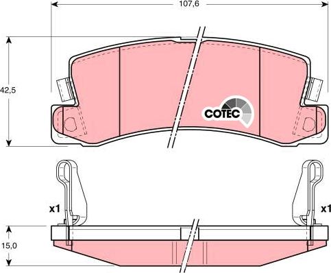 TRW GDB3164 - Fékbetétkészlet, tárcsafék parts5.com