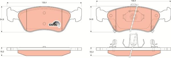 TRW GDB3163 - Fren balata seti, diskli fren parts5.com