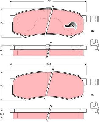 TRW GDB3110 - Fren balata seti, diskli fren parts5.com