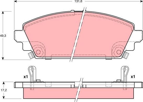 TRW GDB3189 - Brake Pad Set, disc brake parts5.com