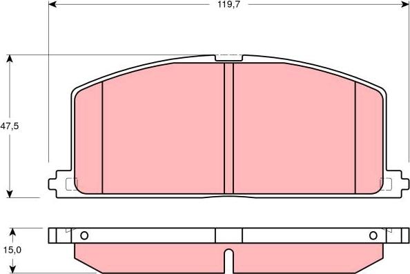 TRW GDB3184 - Fékbetétkészlet, tárcsafék parts5.com