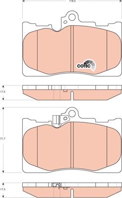 TRW GDB3398 - Kit de plaquettes de frein, frein à disque parts5.com