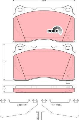 TRW GDB3349 - Brake Pad Set, disc brake parts5.com