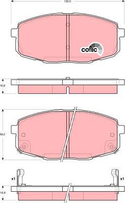 TRW GDB3342 - Brake Pad Set, disc brake parts5.com