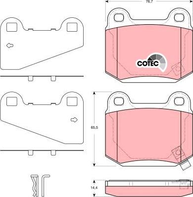 TRW GDB3350 - Σετ τακάκια, δισκόφρενα parts5.com