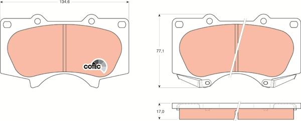 TRW GDB3364 - Kit de plaquettes de frein, frein à disque parts5.com