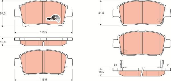 TRW GDB3317 - Kit de plaquettes de frein, frein à disque parts5.com