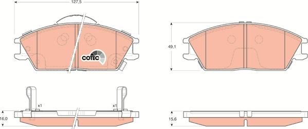 TRW GDB3331 - Set placute frana,frana disc parts5.com