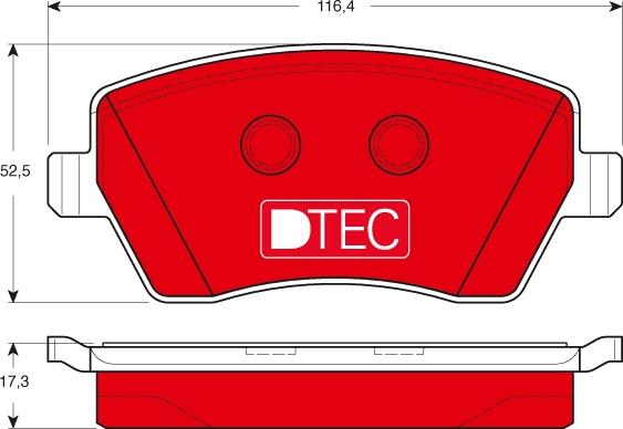 TRW GDB3332DTE - Brake Pad Set, disc brake parts5.com