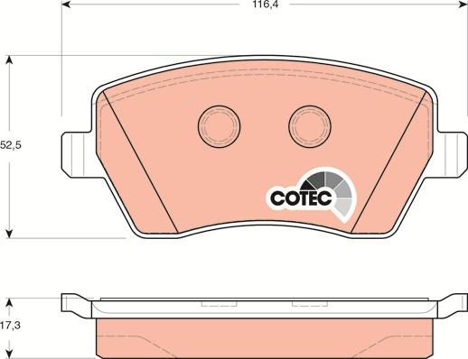 TRW GDB3332 - Σετ τακάκια, δισκόφρενα parts5.com