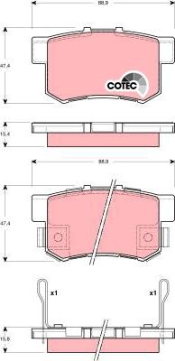 TRW GDB3269 - Kit de plaquettes de frein, frein à disque parts5.com