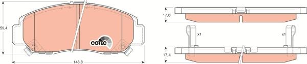 TRW GDB3268 - Juego de pastillas de freno parts5.com