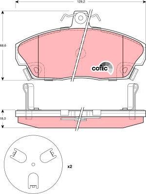 TRW GDB3267 - Brake Pad Set, disc brake parts5.com