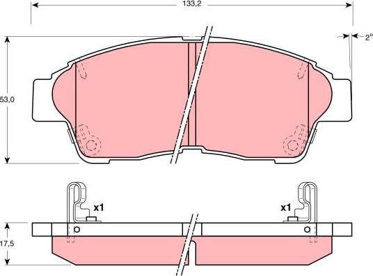 TRW GDB3207 - Fren balata seti, diskli fren parts5.com