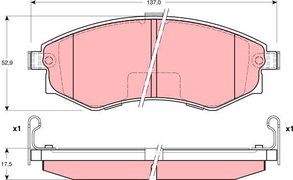 TRW GDB3211 - Brake Pad Set, disc brake parts5.com