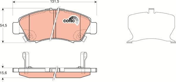 TRW GDB3212 - Σετ τακάκια, δισκόφρενα parts5.com