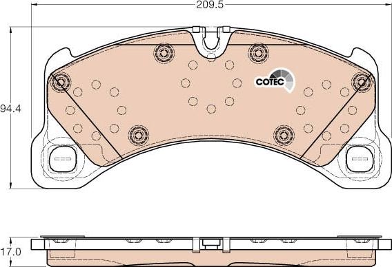 TRW GDB2004 - Brake Pad Set, disc brake parts5.com