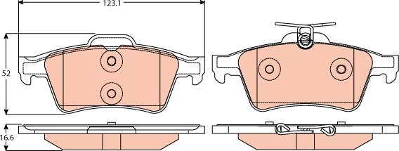 TRW GDB2086 - Jarrupala, levyjarru parts5.com