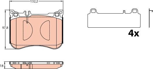 TRW GDB2144 - Komplet kočnih obloga, disk kočnica parts5.com