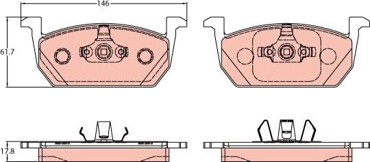 TRW GDB2159 - Fren balata seti, diskli fren parts5.com