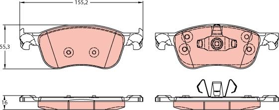 TRW GDB2186 - Set placute frana,frana disc parts5.com