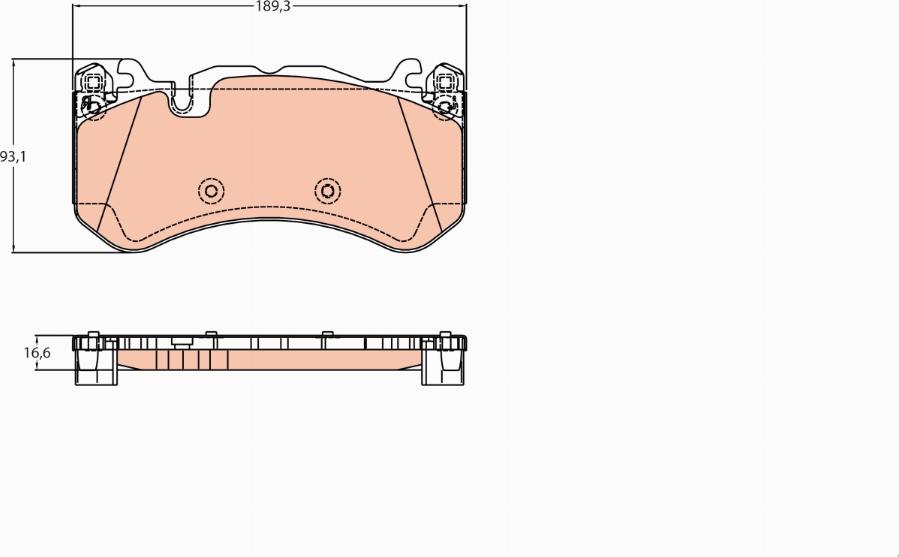 TRW GDB2220 - Piduriklotsi komplekt,ketaspidur parts5.com