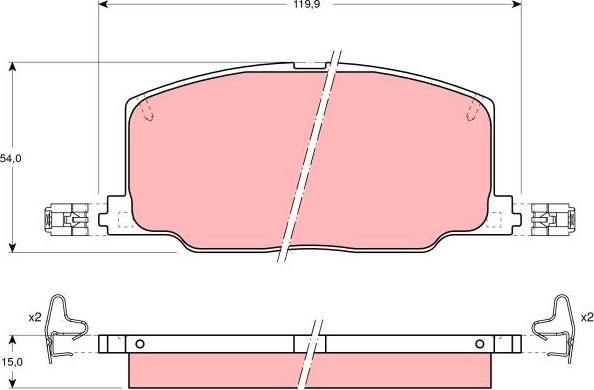 TRW GDB798 - Fékbetétkészlet, tárcsafék parts5.com