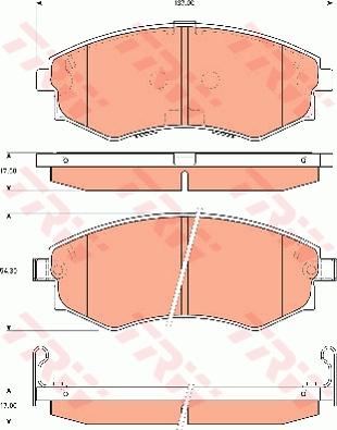 TRW GDB7521 - Fékbetétkészlet, tárcsafék parts5.com