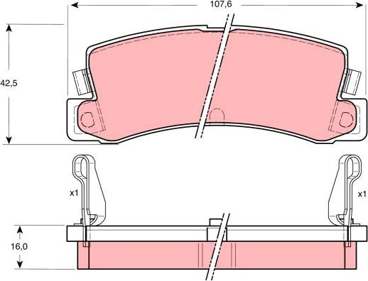 TRW GDB730 - Fékbetétkészlet, tárcsafék parts5.com