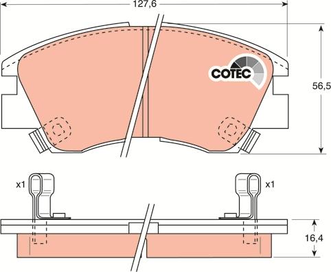 TRW GDB729 - Fren balata seti, diskli fren parts5.com