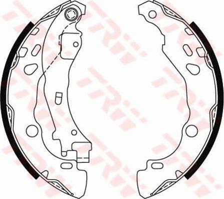 TRW GS8474 - Sada brzdových čeľustí parts5.com