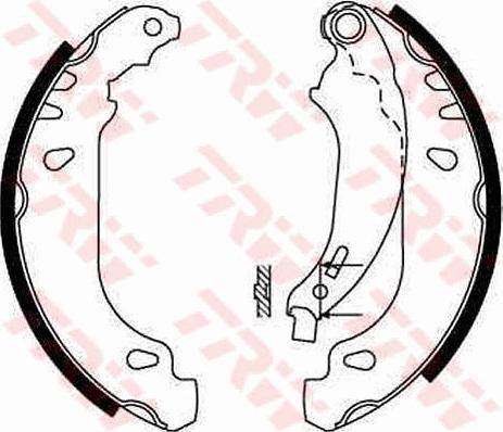 TRW GS8669 - Комплект тормозных колодок, барабанные parts5.com