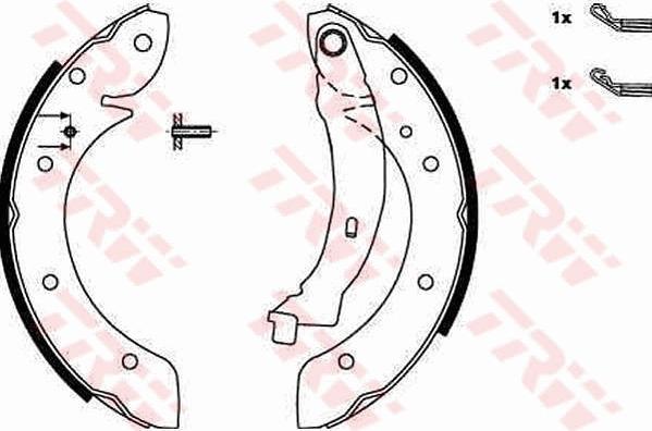 TRW GS8620 - Fékpofakészlet parts5.com