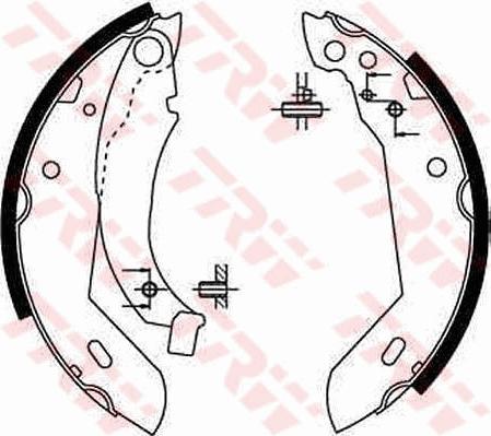 TRW GS8158 - Sada brzdových čelistí parts5.com