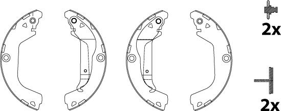 TRW GS8828 - Set saboti frana parts5.com