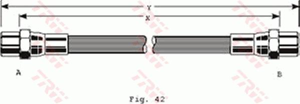 TRW PHA140 - Ελαστικός σωλήνας φρένων parts5.com