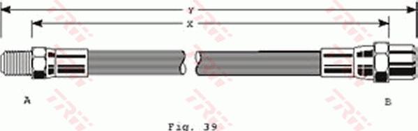 TRW PHB125 - Tubo flexible de frenos parts5.com