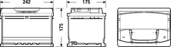 Tudor TA612 - Baterie de pornire parts5.com