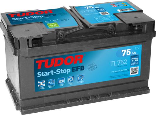 Tudor TL752 - Starter Battery parts5.com