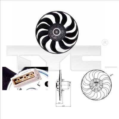 TYC 837-0019 - Ventilador, refrigeración del motor parts5.com