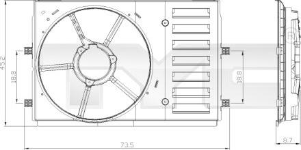 TYC 837-0035-1 - Držák, větrák chladiče parts5.com