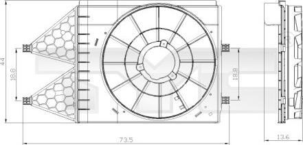 TYC 837-0033-1 - Drżiak ventilátora chladiča parts5.com