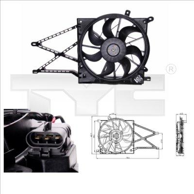 TYC 825-0011 - Ventilátor chladenia motora parts5.com